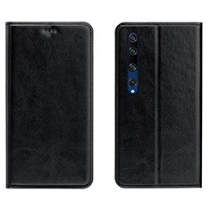Leather Case Stands Flip Cover L02 Holder for Xiaomi Mi 10 Black