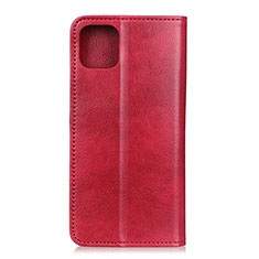 Leather Case Stands Flip Cover L02 Holder for Xiaomi Mi 10 Lite Red