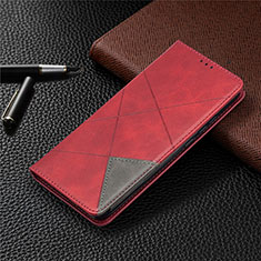 Leather Case Stands Flip Cover L02 Holder for Xiaomi POCO C31 Red
