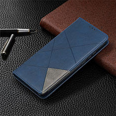 Leather Case Stands Flip Cover L02 Holder for Xiaomi Redmi 10A 4G Blue