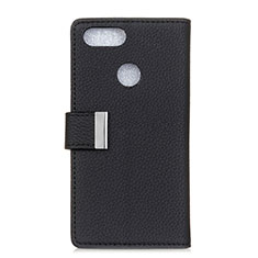 Leather Case Stands Flip Cover L03 Holder for Asus Zenfone Max Plus M1 ZB570TL Black
