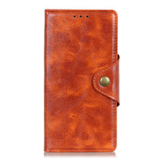 Leather Case Stands Flip Cover L03 Holder for BQ Vsmart joy 1 Orange