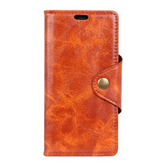 Leather Case Stands Flip Cover L03 Holder for HTC U12 Life Orange