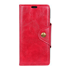 Leather Case Stands Flip Cover L03 Holder for HTC U12 Life Red