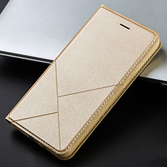 Leather Case Stands Flip Cover L03 Holder for Huawei P Smart Z (2019) Gold