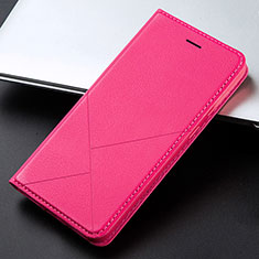 Leather Case Stands Flip Cover L03 Holder for Huawei P Smart Z (2019) Hot Pink