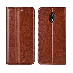 Leather Case Stands Flip Cover L03 Holder for Nokia 1.3 Orange