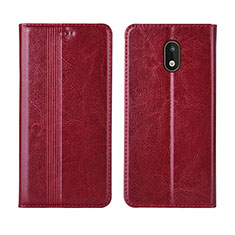 Leather Case Stands Flip Cover L03 Holder for Nokia 1.3 Red