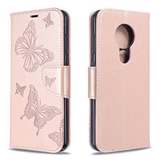 Leather Case Stands Flip Cover L03 Holder for Nokia 6.2 Rose Gold