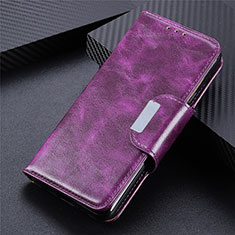 Leather Case Stands Flip Cover L03 Holder for Nokia C3 Purple