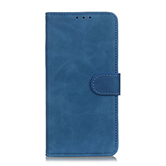 Leather Case Stands Flip Cover L03 Holder for Oppo F17 Pro Blue