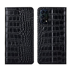 Leather Case Stands Flip Cover L03 Holder for Oppo Find X3 Lite 5G Black