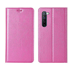 Leather Case Stands Flip Cover L03 Holder for Oppo Reno3 Pink