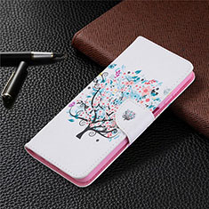 Leather Case Stands Flip Cover L03 Holder for Samsung Galaxy A12 5G White
