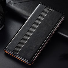 Leather Case Stands Flip Cover L03 Holder for Samsung Galaxy M60s Black