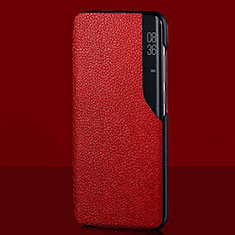 Leather Case Stands Flip Cover L03 Holder for Xiaomi Mi 10 Red