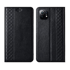 Leather Case Stands Flip Cover L03 Holder for Xiaomi Mi 11 Lite 5G NE Black