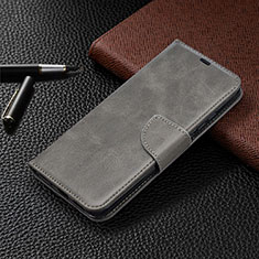 Leather Case Stands Flip Cover L03 Holder for Xiaomi POCO C3 Gray