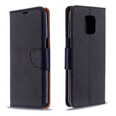 Leather Case Stands Flip Cover L03 Holder for Xiaomi Poco M2 Pro Black