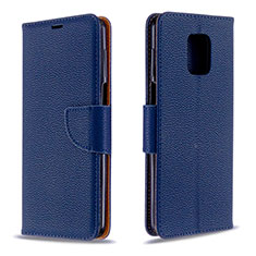 Leather Case Stands Flip Cover L03 Holder for Xiaomi Poco M2 Pro Blue
