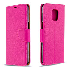 Leather Case Stands Flip Cover L03 Holder for Xiaomi Redmi Note 9 Pro Max Hot Pink