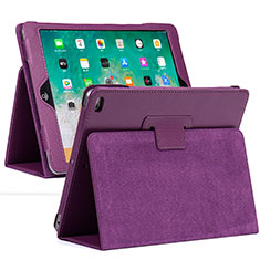 Leather Case Stands Flip Cover L04 Holder for Apple iPad 10.2 (2019) Purple