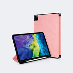 Leather Case Stands Flip Cover L04 Holder for Apple iPad Pro 11 (2022) Rose Gold