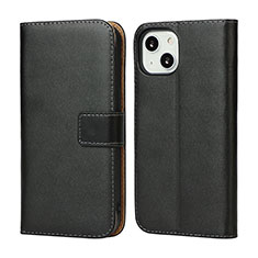 Leather Case Stands Flip Cover L04 Holder for Apple iPhone 14 Plus Black