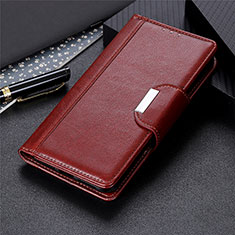 Leather Case Stands Flip Cover L04 Holder for Huawei Honor Play4T Pro Brown
