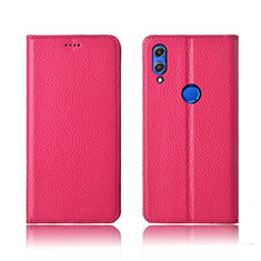 Leather Case Stands Flip Cover L04 Holder for Huawei Honor V10 Lite Red