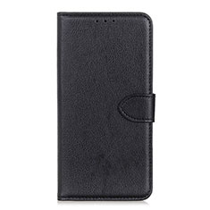 Leather Case Stands Flip Cover L04 Holder for Nokia C3 Black