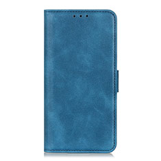 Leather Case Stands Flip Cover L04 Holder for Oppo A11s Blue