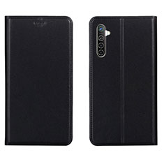 Leather Case Stands Flip Cover L04 Holder for Oppo K5 Black