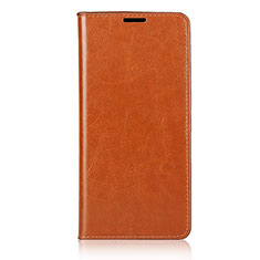 Leather Case Stands Flip Cover L04 Holder for Samsung Galaxy A71 5G Orange