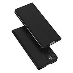 Leather Case Stands Flip Cover L04 Holder for Samsung Galaxy M60s Black