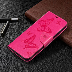 Leather Case Stands Flip Cover L04 Holder for Xiaomi POCO C3 Hot Pink