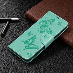Leather Case Stands Flip Cover L04 Holder for Xiaomi POCO C3 Matcha Green
