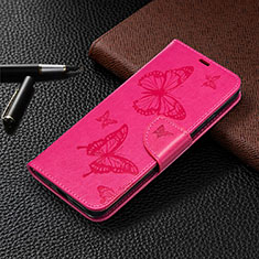 Leather Case Stands Flip Cover L04 Holder for Xiaomi Redmi 9 India Hot Pink