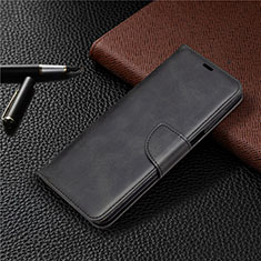 Leather Case Stands Flip Cover L04 Holder for Xiaomi Redmi Note 9S Black