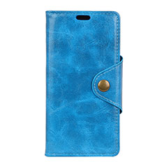 Leather Case Stands Flip Cover L05 Holder for Asus Zenfone Max ZB663KL Blue