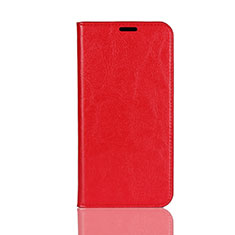 Leather Case Stands Flip Cover L05 Holder for Huawei P Smart (2019) Red