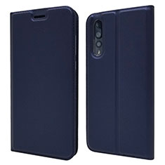 Leather Case Stands Flip Cover L05 Holder for Huawei P20 Pro Blue