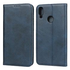 Leather Case Stands Flip Cover L05 Holder for Huawei Y7 (2019) Blue