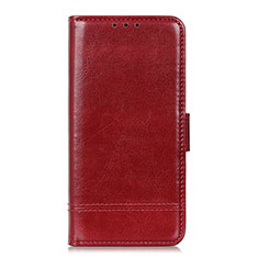 Leather Case Stands Flip Cover L05 Holder for Motorola Moto G Fast Red