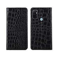 Leather Case Stands Flip Cover L05 Holder for Oppo A32 Black