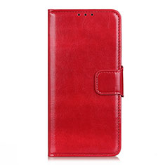 Leather Case Stands Flip Cover L05 Holder for Oppo F17 Pro Red