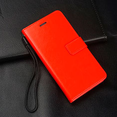 Leather Case Stands Flip Cover L05 Holder for Realme X2 Red