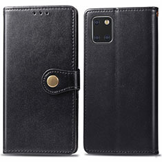 Leather Case Stands Flip Cover L05 Holder for Samsung Galaxy Note 10 Lite Black