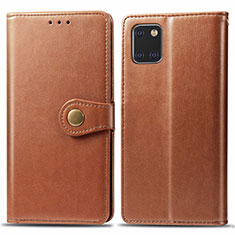 Leather Case Stands Flip Cover L05 Holder for Samsung Galaxy Note 10 Lite Orange