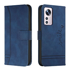 Leather Case Stands Flip Cover L05 Holder for Xiaomi Mi 12S 5G Blue
